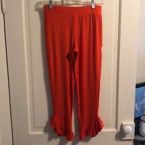 Brand New without tags ruffled leggings orange 🍊